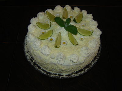 Tort mojito  orzeźwiający tort limonkowo