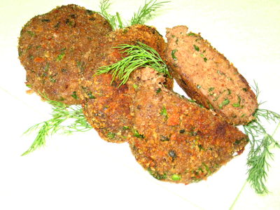 Kotleciki z mięsa wieprzowego, wątróbki i żołądków