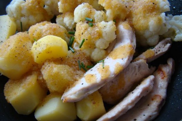 Przepis  kalafior z ziemniakami i kurczakiem przepis