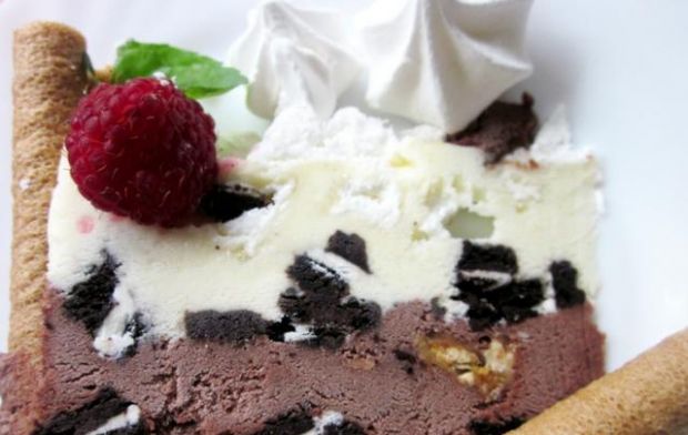 Przepis  podwójnie czekoladowy tort lodowy przepis