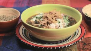 Meksykańska zupa z czarnej fasoli