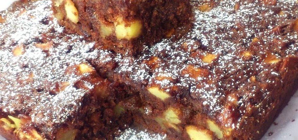 Leniwiec (czekoladowe ciasto z jabłkami) (autor: diana