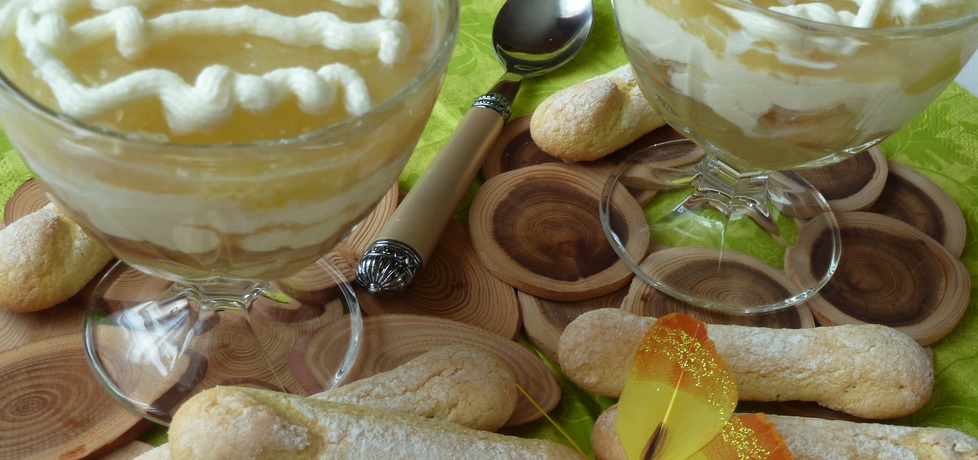 Deser jabłkowy z mascarpone, bananem i kawową nutą (autor ...