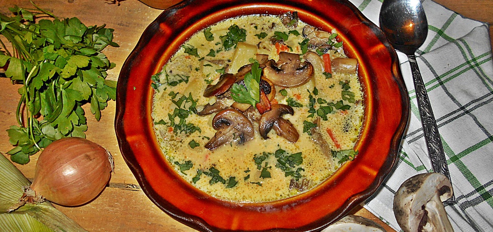 Serowa zupa grzybowa z włoszczyzną (autor: beatris ...