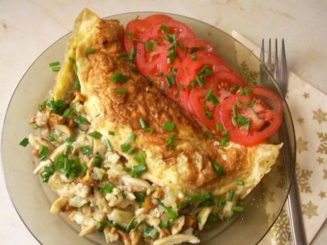 Przepis  omlet z grzybami leśnymi przepis