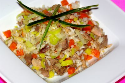 Golonka z ryżem i warzywami