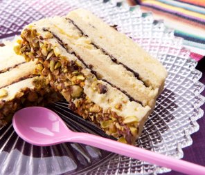 Mrożony tort kawowo-pistacjowy  prosty przepis i składniki