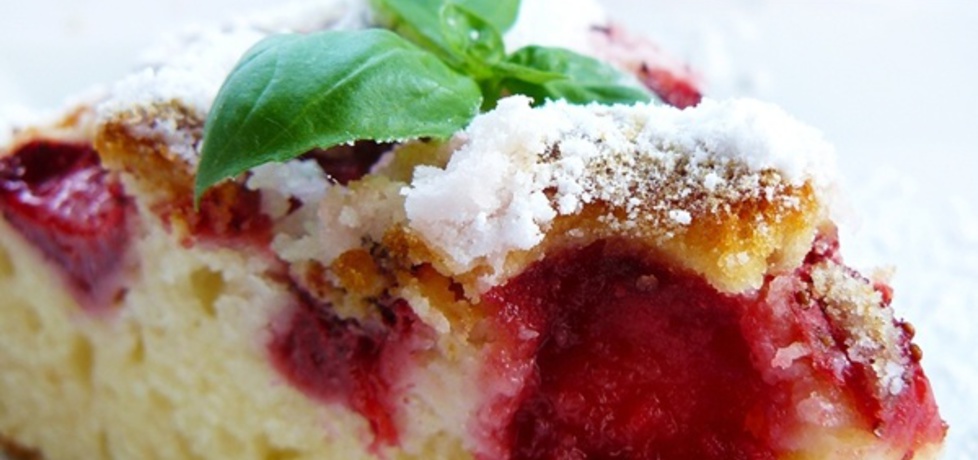 Ciasto z truskawkami ucierane na kefirze (autor: ostra-na