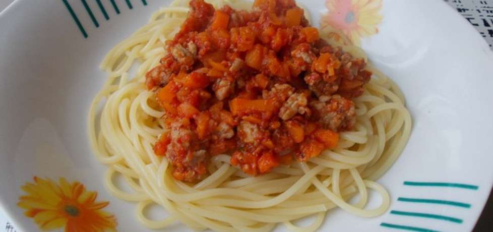 Spaghetti z marchewką. (autor: izabelabella81)