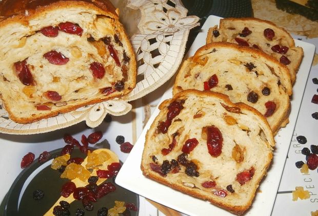 Przepis  świąteczny chlebek z bakaliami przepis