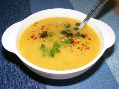 Jesienna zupa krem z pieczonych warzyw