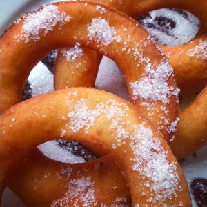 Lekkie donuty/oponki z cukrem pudrem