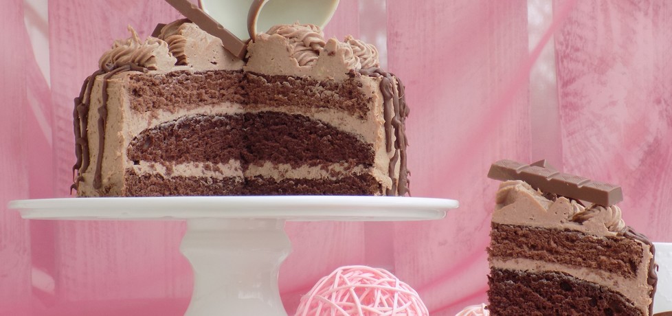 Tort urodzinowy z czekoladkami. (autor: babeczka35 ...