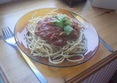Spaghetti z pomidorów