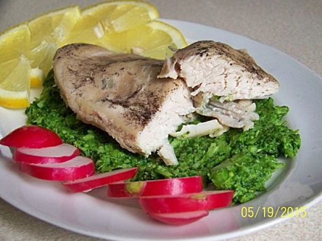 Przepis  fit kurczak w musie brokułowo