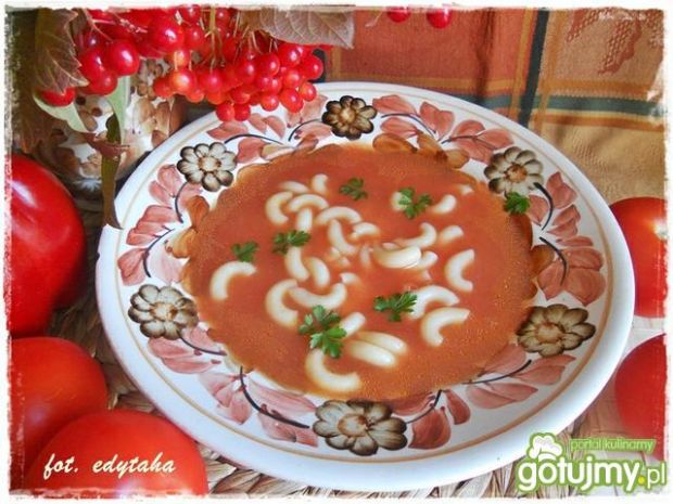Przepis  zupa ze świeżych pomidorów edyty przepis