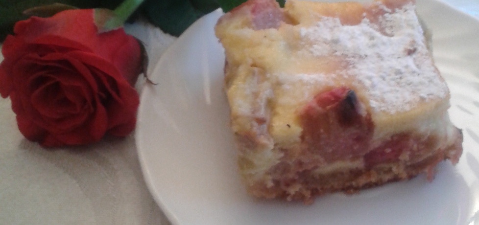 Ciasto rabarbarowe  serowe. (autor: bozena
