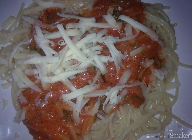 Spaghetti z salami