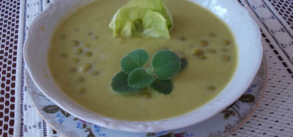 Zupa krem z zielonego groszku z mietą. (autor: bernadeta1 ...