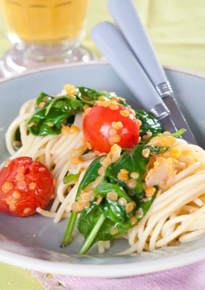 Spaghetti z soczewicą  prosty przepis i składniki