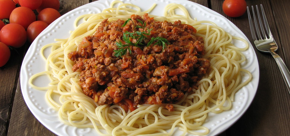 Spaghetti z sosem mięsno-warzywny (autor: bogusia