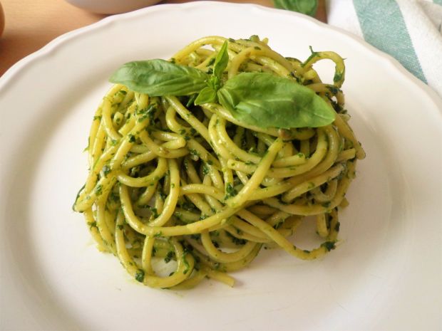 Przepis  spaghetti z salsą verde przepis