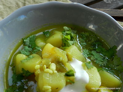 Zupa z ziemniaków z zielonym chili