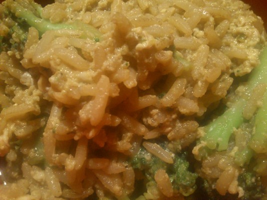 Smażony ryż z brokułami