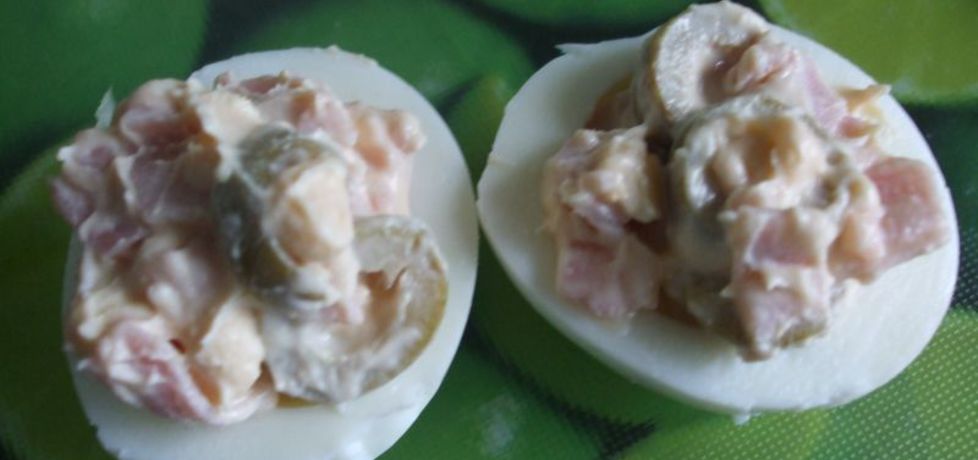 Jajko faszerowane szynką i oliwkami (autor: olkaaa ...