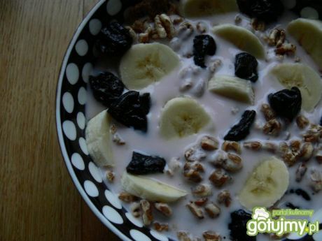 Przepis  mleczne śniadanie z prażonym orkiszem przepis
