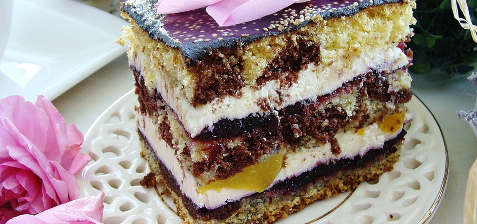Ciasto kolorowe z brzoskwiniami (autor: 2milutka)