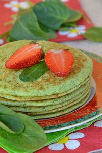 Zielone pancakes ze szpinakiem