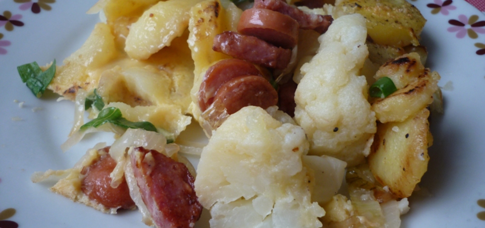 Zapiekanka z ziemniaków, kiełbasy i kalafiora (autor: ikrakowianka ...