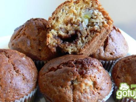 Muffinki bananowe z czekoladą przepis