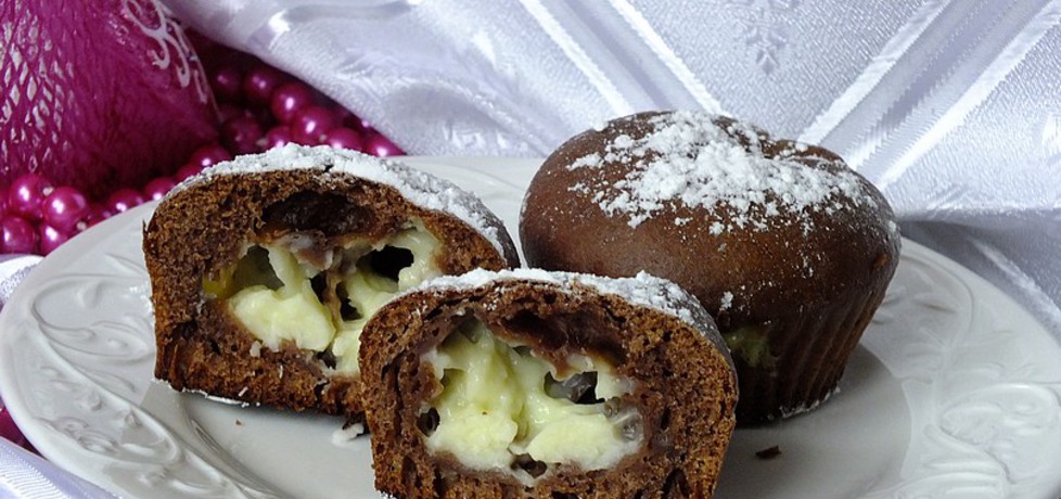 Kakaowe muffinki z budyniem kokosowym (autor: mysiunia ...