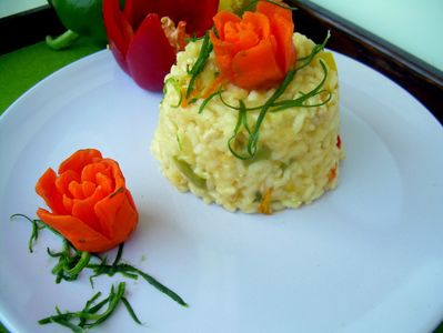 Warzywne risotto z indykiem