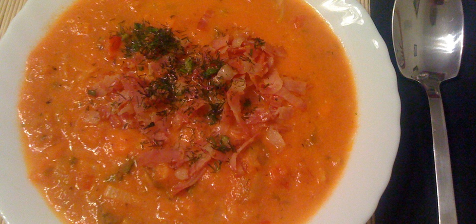 Mocno pomidorowa zupa z cukinią i boczkiem (autor: rjustysia ...