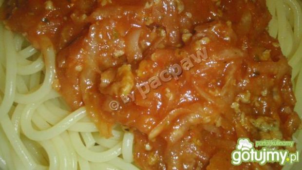 Przepis  spaghetti wieprzowo-kalarepkowe przepis
