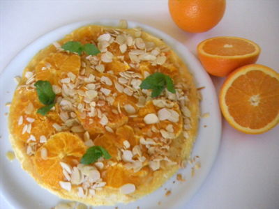 Placek pomarańczowy z patelni