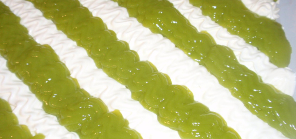 Ciasto w zielono białe paski gosi (autor: gosia56)