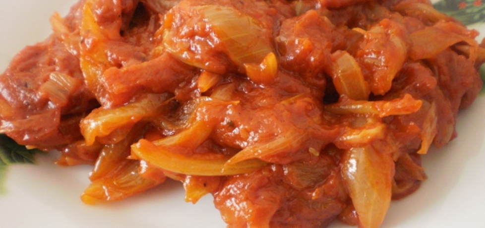 Kiełbasa z cebulą w sosie pomidorowym (autor: izabela9 ...