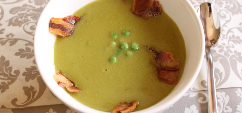Pikantna zupa krem z zielonego groszku z bekonem (autor: iwonadd ...