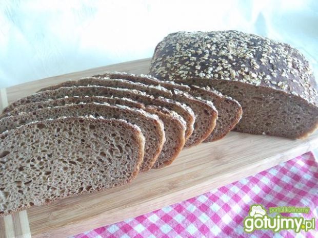 Chleb pszenno-żytni z płatkami owsianymi  super przepis