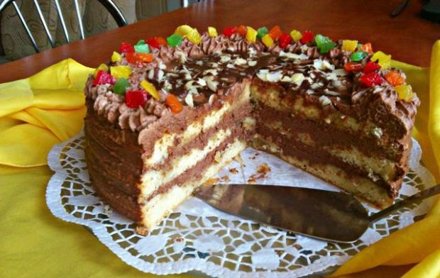 Przepis  czekoladowy tort z miętową nutą przepis