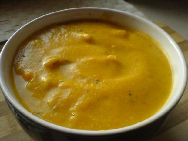Przepis  zupa z pieczonej dyni  pikantna! przepis