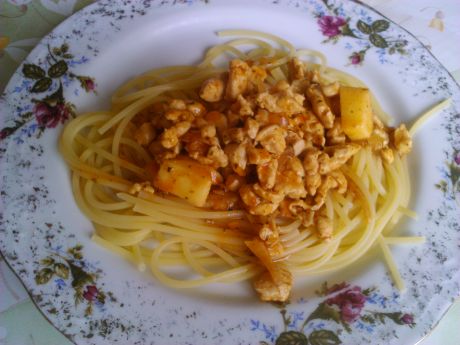 Przepis  spaghetti z kurczaka przepis