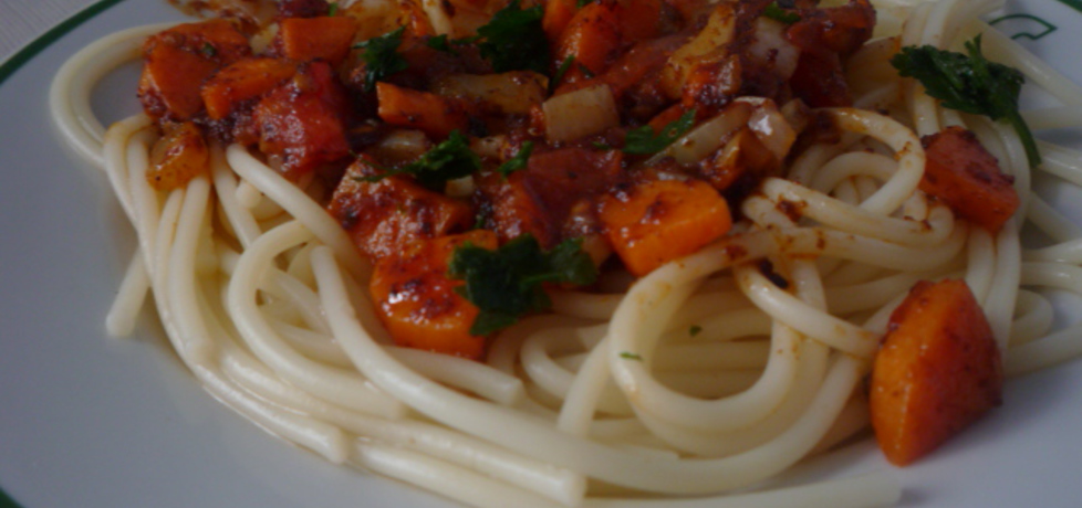 Spaghetti z warzywami z patelni ii (autor: pioge7)