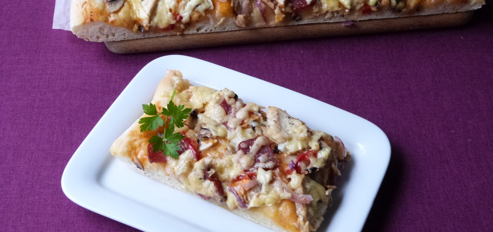 Pizza z salami i mięsem z kurczaka (autor: renatazet ...