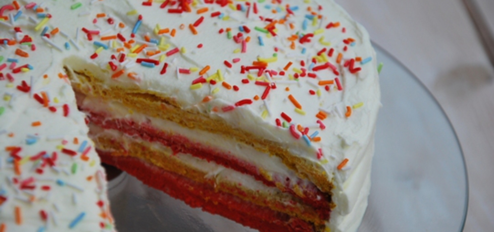Kolorowy tort biszkoptowy (autor: jolanta40)