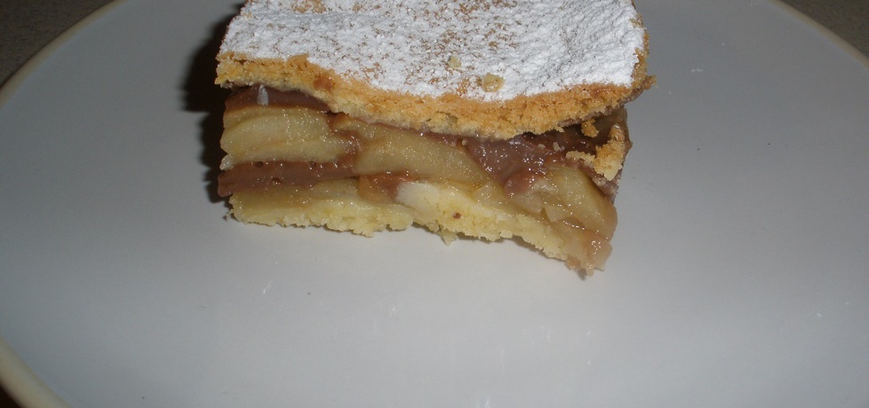 Ciasto z jabłkami i budyniem czekoladowym (autor: monika141 ...